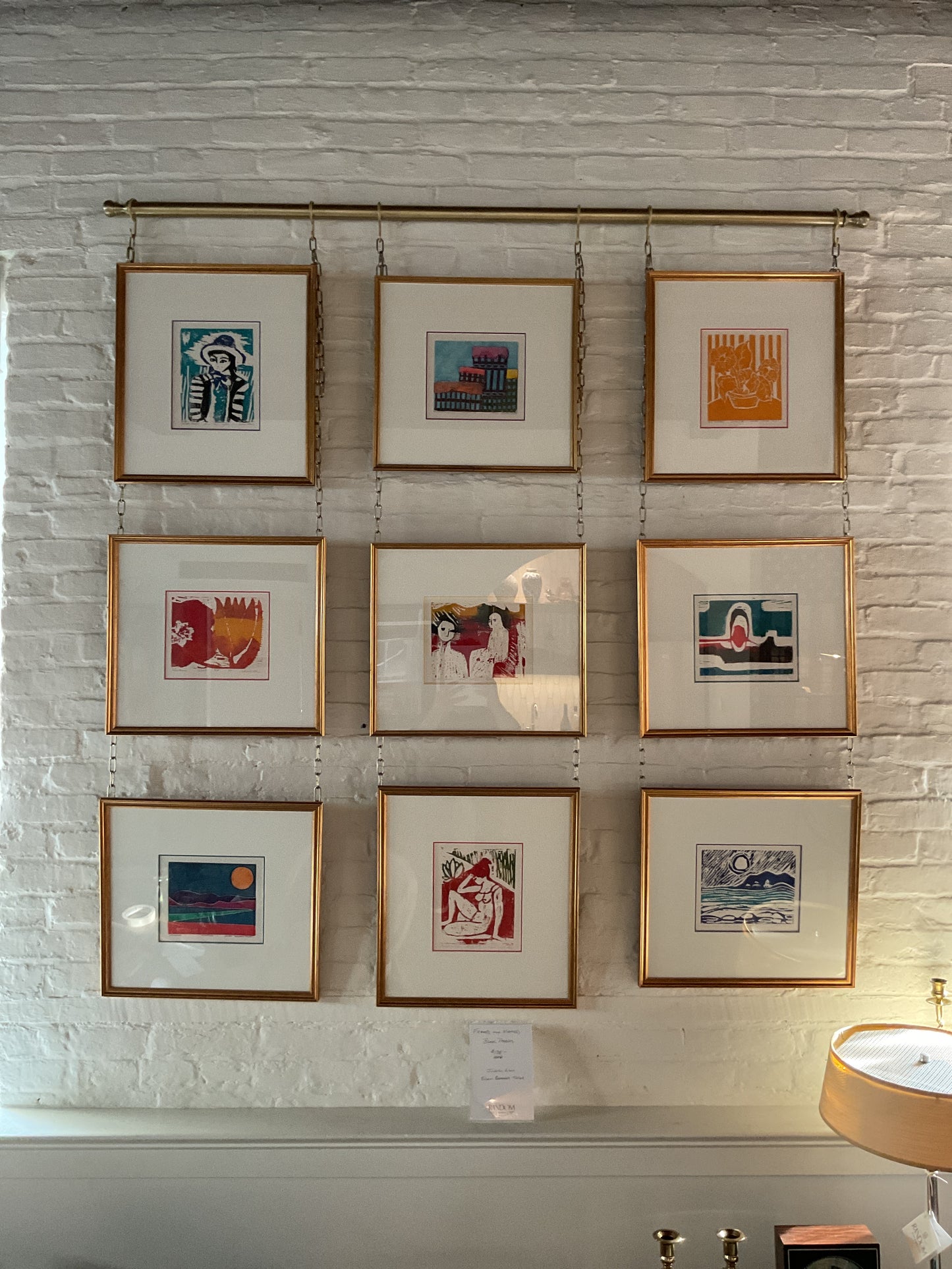 Framed and Matted Block Prints