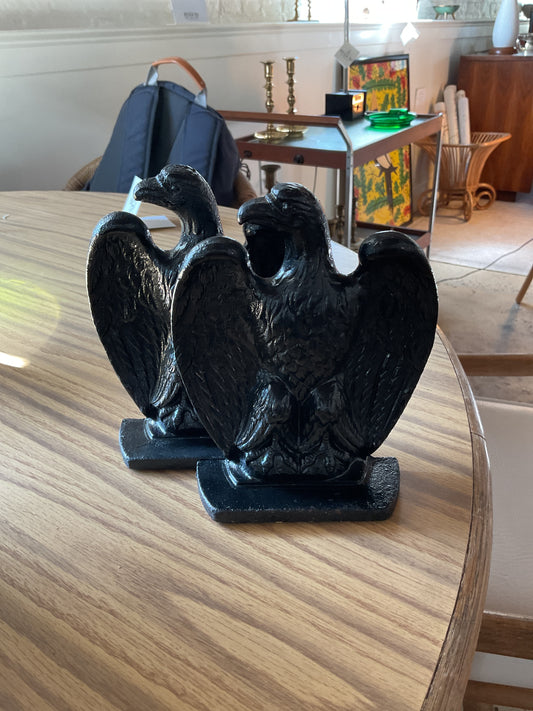 Cast Iron Eagle Bookends