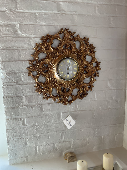 Vtg Syroco 8 Day Wall Clock