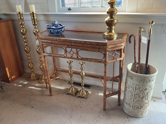 Cane/Bamboo Console Table