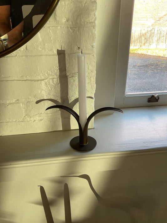 Brass Sweden-Lily Candle Holders