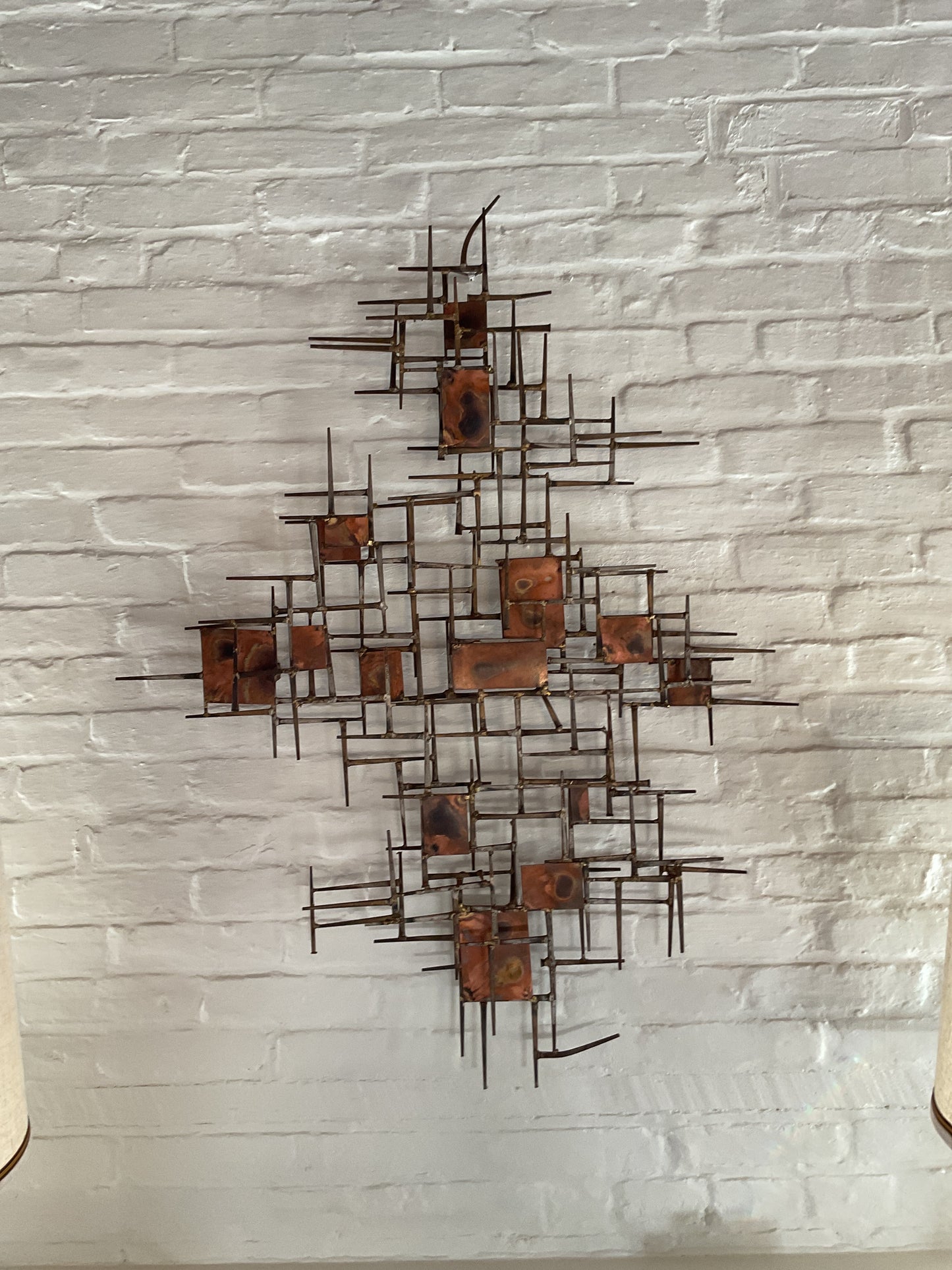 Brutalist Metal Wall Sculpture